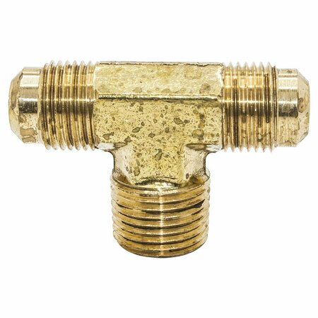 Thrifco Plumbing #45 3/8 Inch x 1/4 Inch Brass Flare MIP Tee 6945010